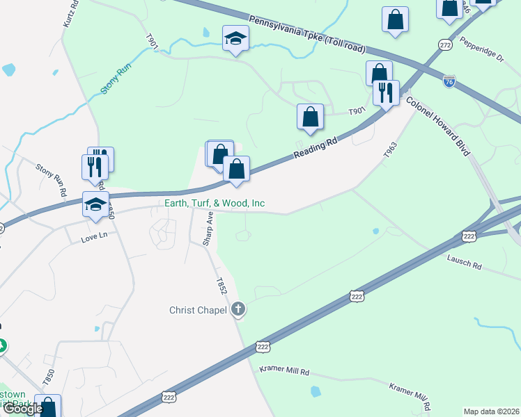 map of restaurants, bars, coffee shops, grocery stores, and more near 210 T700 in Stevens