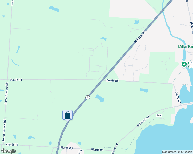 map of restaurants, bars, coffee shops, grocery stores, and more near 8571 Dustin Road in Galena