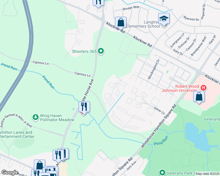 map of restaurants, bars, coffee shops, grocery stores, and more near 31 Holly Court in Trenton