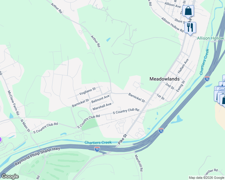 map of restaurants, bars, coffee shops, grocery stores, and more near 30 Arthur Road in Washington