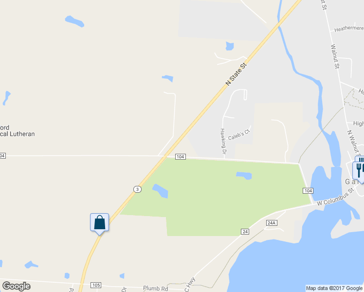 map of restaurants, bars, coffee shops, grocery stores, and more near 8571 Dustin Road in Galena