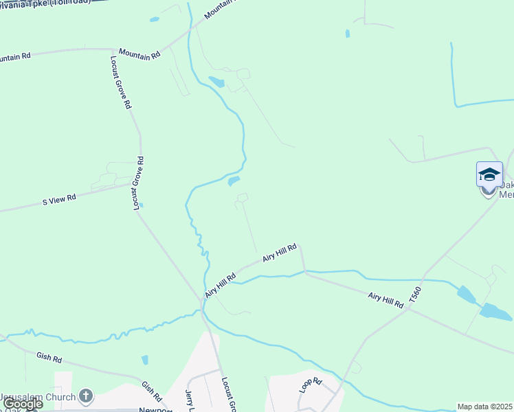 map of restaurants, bars, coffee shops, grocery stores, and more near 1814 Airy Hill Road in Manheim