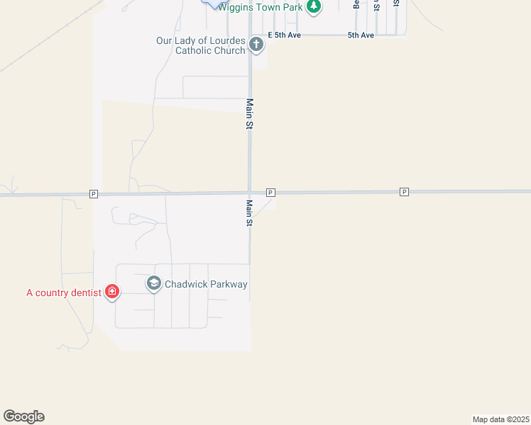 map of restaurants, bars, coffee shops, grocery stores, and more near 4550 County Road P in Wiggins