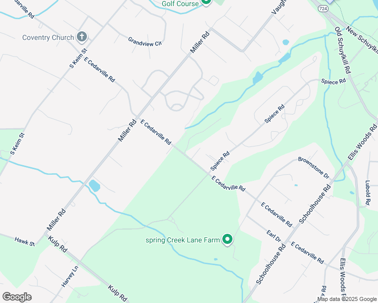 map of restaurants, bars, coffee shops, grocery stores, and more near 1513 East Cedarville Road in Pottstown