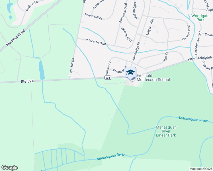 map of restaurants, bars, coffee shops, grocery stores, and more near 805 Elton Adelphia Road in Freehold Township