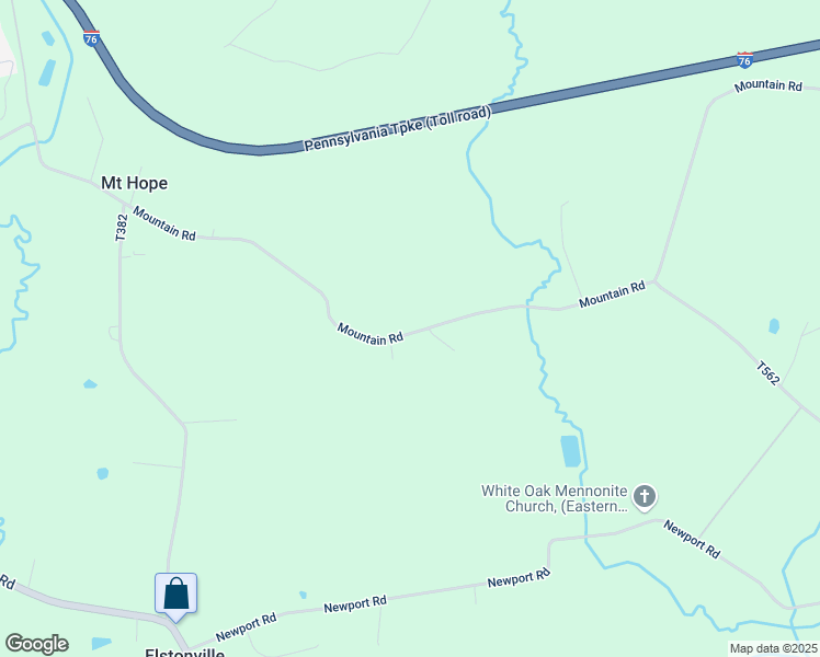 map of restaurants, bars, coffee shops, grocery stores, and more near 2056 Mountain Road in Manheim
