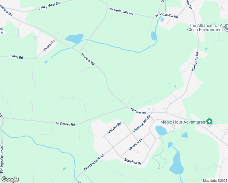 map of restaurants, bars, coffee shops, grocery stores, and more near 1153 Temple Road in Pottstown