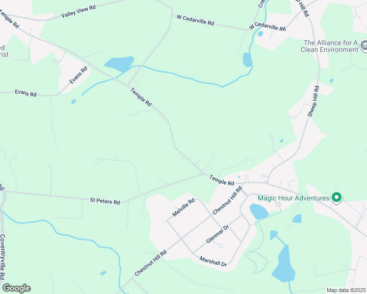 map of restaurants, bars, coffee shops, grocery stores, and more near 1153 Temple Road in Pottstown