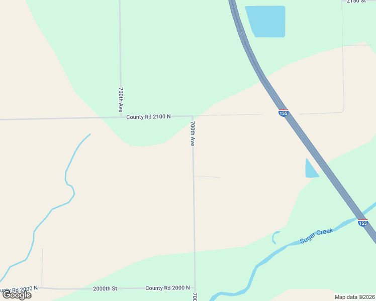 map of restaurants, bars, coffee shops, grocery stores, and more near 2061 700th Avenue in Hartsburg