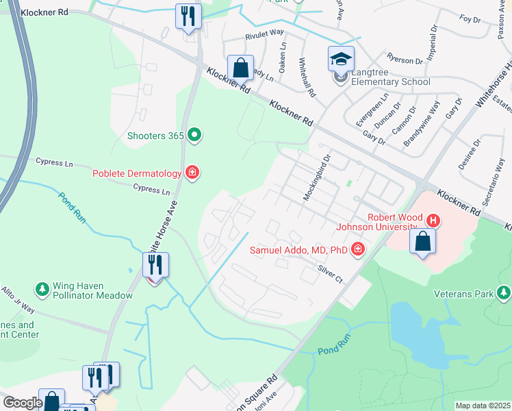 map of restaurants, bars, coffee shops, grocery stores, and more near 78 Willow Court in Hamilton Township