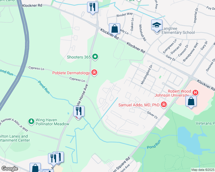 map of restaurants, bars, coffee shops, grocery stores, and more near 47 Hemlock Court in Hamilton Township