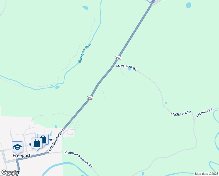 map of restaurants, bars, coffee shops, grocery stores, and more near 77375 Freeport Tippecanoe Road in Freeport