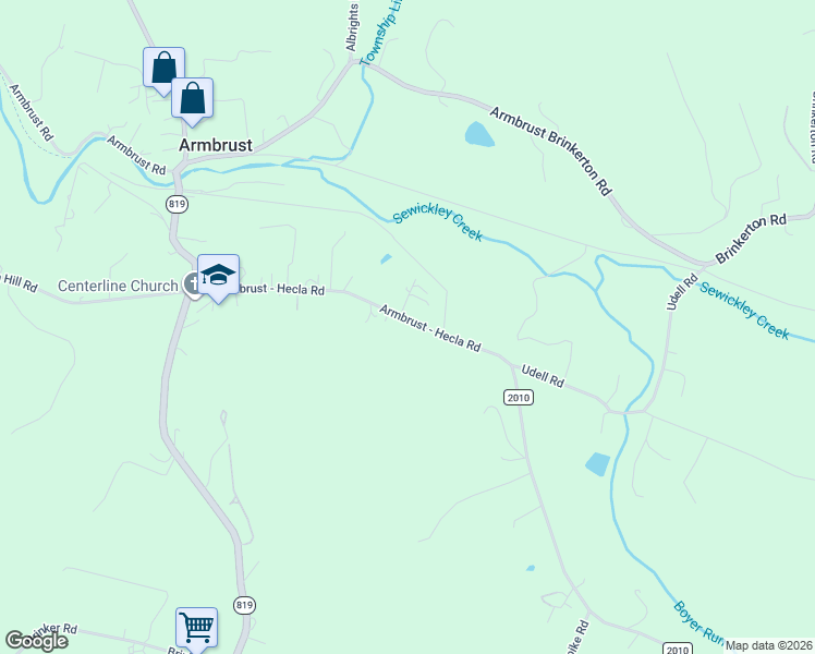 map of restaurants, bars, coffee shops, grocery stores, and more near 636 Armbrust - Hecla Road in Hunker