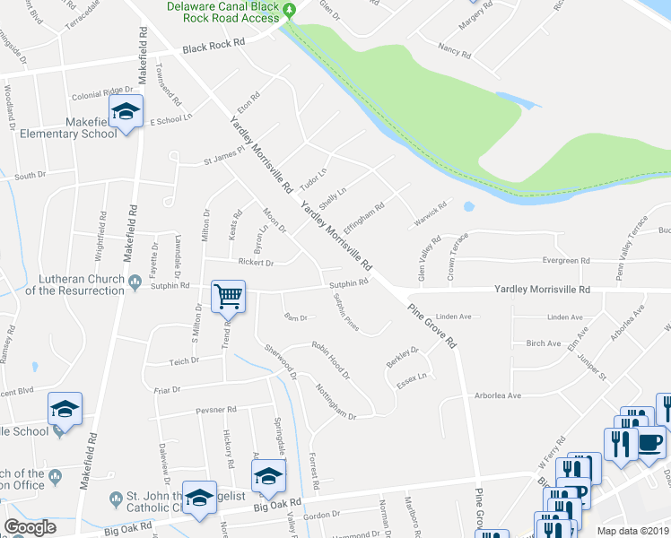 map of restaurants, bars, coffee shops, grocery stores, and more near 10 Moon Circle in Morrisville