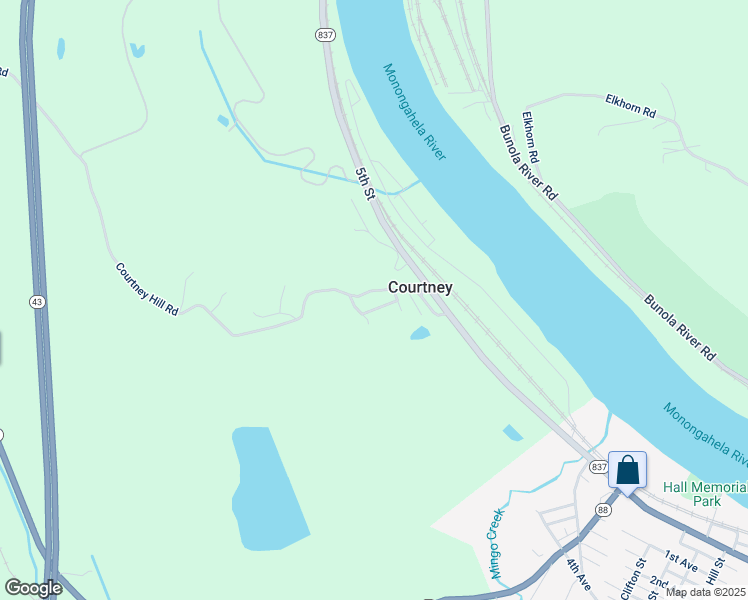 map of restaurants, bars, coffee shops, grocery stores, and more near 354 Courtney Hill Road in New Eagle