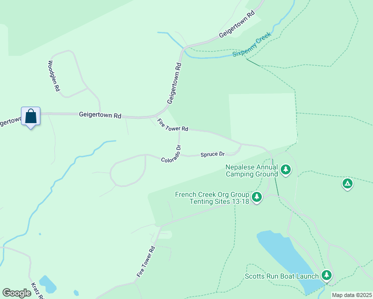 map of restaurants, bars, coffee shops, grocery stores, and more near 216 Colorado Drive in Birdsboro