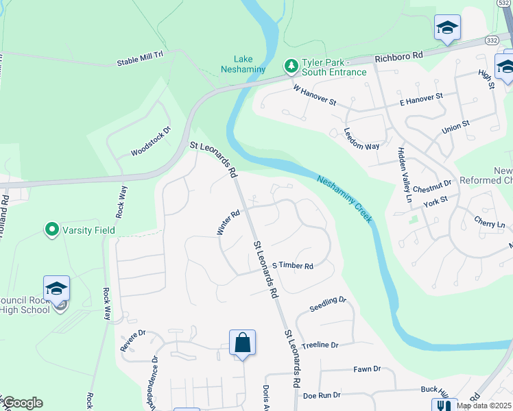 map of restaurants, bars, coffee shops, grocery stores, and more near 5 Parkview Circle in Holland
