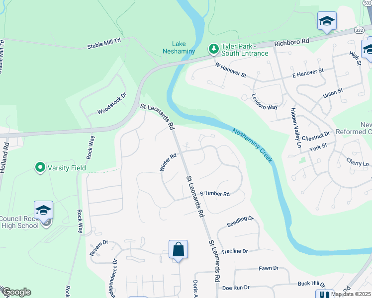 map of restaurants, bars, coffee shops, grocery stores, and more near 29 Parkview Circle in Southampton