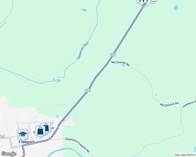 map of restaurants, bars, coffee shops, grocery stores, and more near 77375 Freeport Tippecanoe Road in Freeport