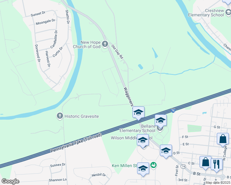 map of restaurants, bars, coffee shops, grocery stores, and more near 18 Smokehouse Road in Carlisle