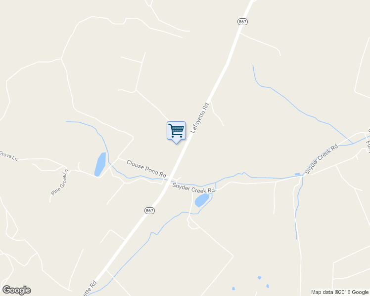map of restaurants, bars, coffee shops, grocery stores, and more near Lafayette Rd in New Enterprise