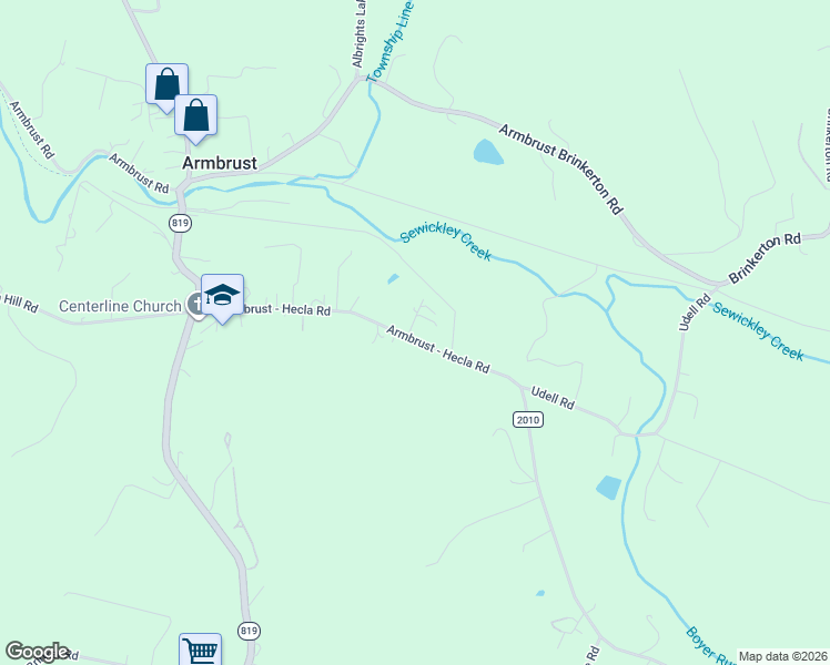 map of restaurants, bars, coffee shops, grocery stores, and more near 636 Armbrust - Hecla Road in Hunker