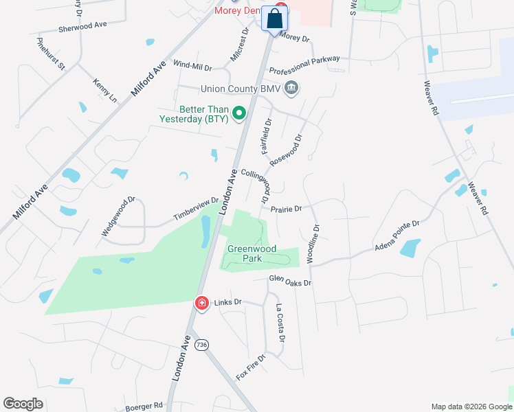 map of restaurants, bars, coffee shops, grocery stores, and more near 1252 Collingwood Court in Marysville