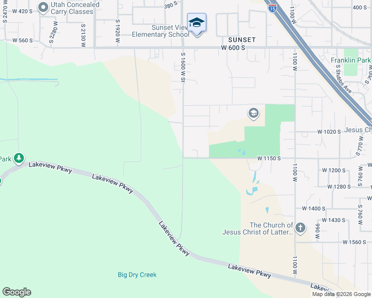 map of restaurants, bars, coffee shops, grocery stores, and more near 1053 South 1600 West Street in Provo