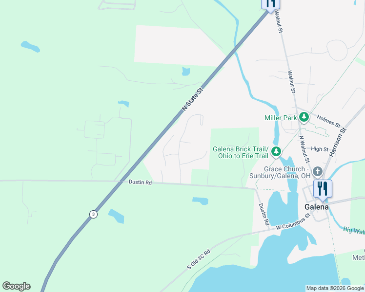 map of restaurants, bars, coffee shops, grocery stores, and more near 328 Hawking Drive in Galena