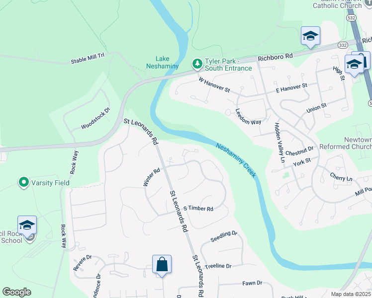 map of restaurants, bars, coffee shops, grocery stores, and more near 45 Old Mill Lane in Southampton