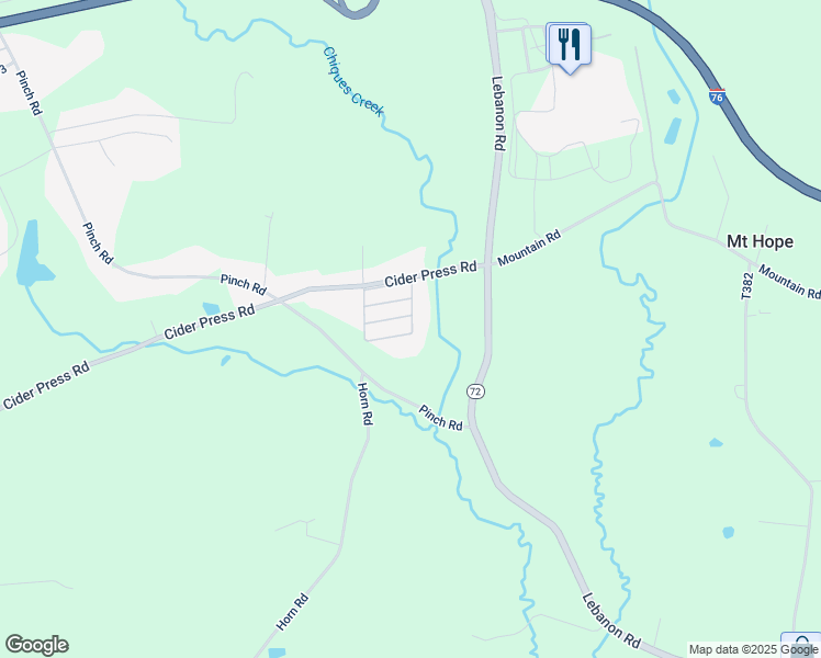 map of restaurants, bars, coffee shops, grocery stores, and more near 57 Hemlock Acres Court in Manheim