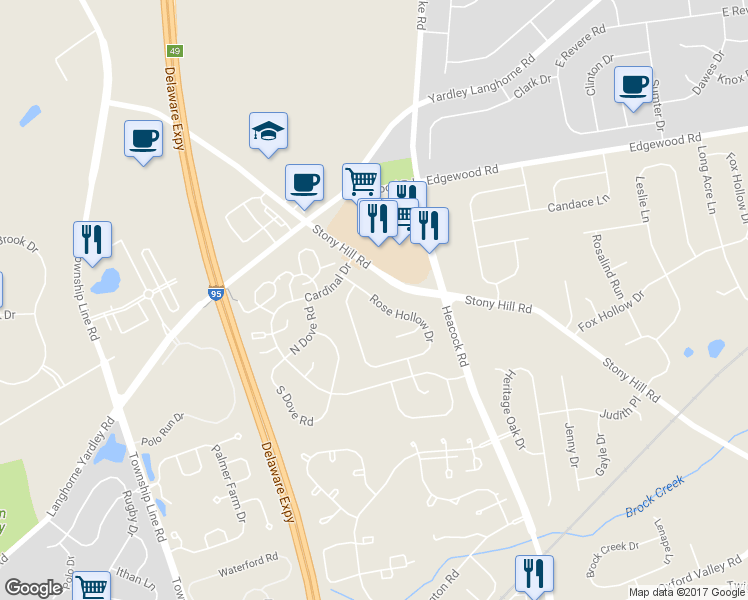 map of restaurants, bars, coffee shops, grocery stores, and more near 688 Rose Hollow Drive in Morrisville