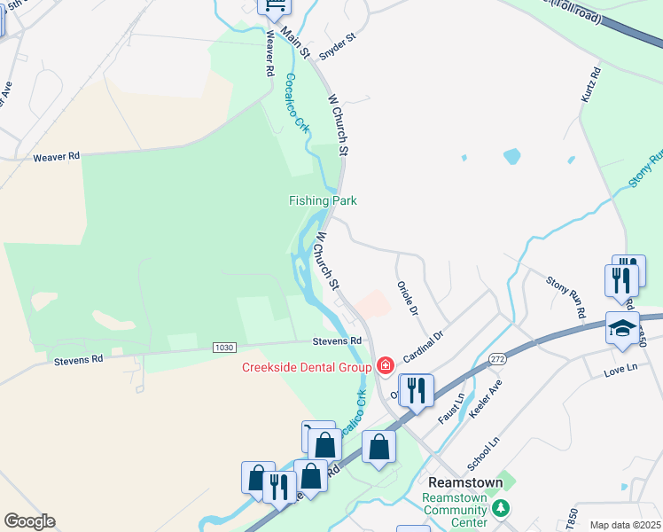 map of restaurants, bars, coffee shops, grocery stores, and more near 75 West Church Street in Denver