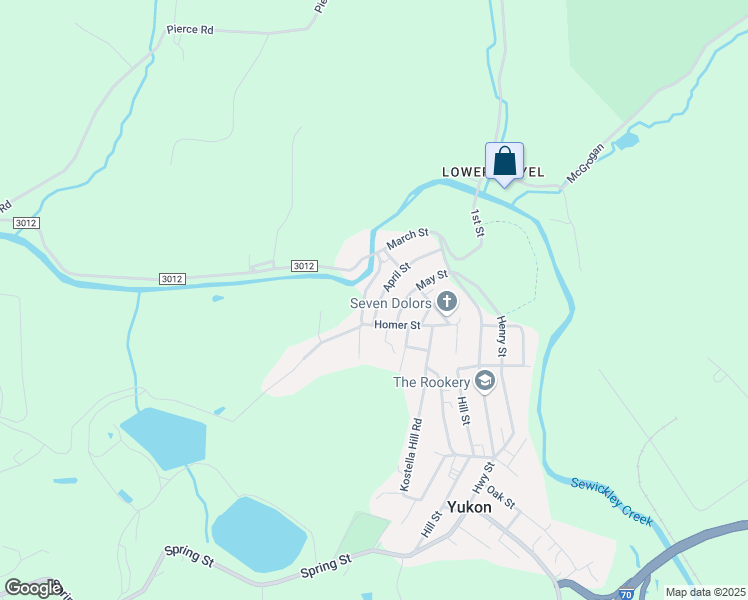 map of restaurants, bars, coffee shops, grocery stores, and more near 113 April Street in Yukon