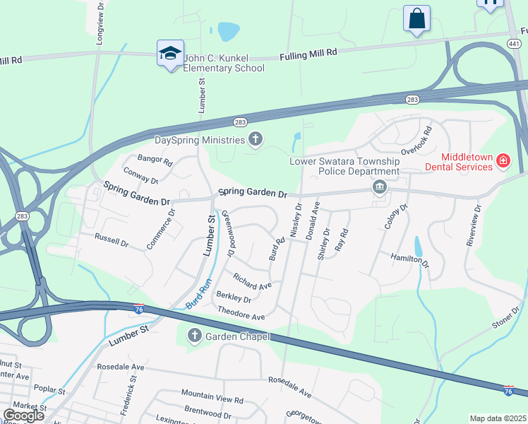 map of restaurants, bars, coffee shops, grocery stores, and more near 10 Heatherland Road in Middletown