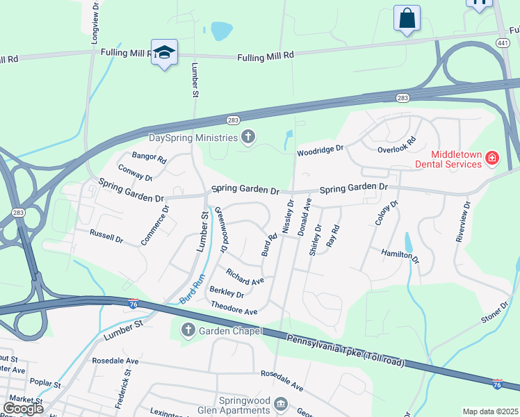 map of restaurants, bars, coffee shops, grocery stores, and more near 10 Heatherland Road in Middletown