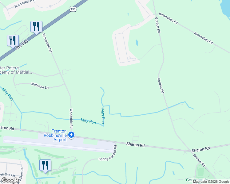 map of restaurants, bars, coffee shops, grocery stores, and more near in Hamilton Township