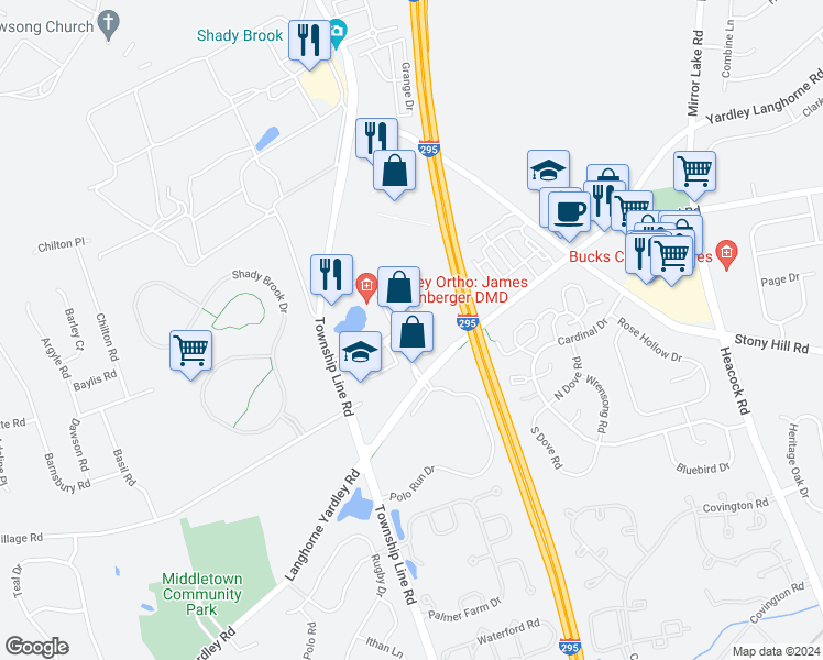 map of restaurants, bars, coffee shops, grocery stores, and more near 701 Floral Vale Blvd in Morrisville