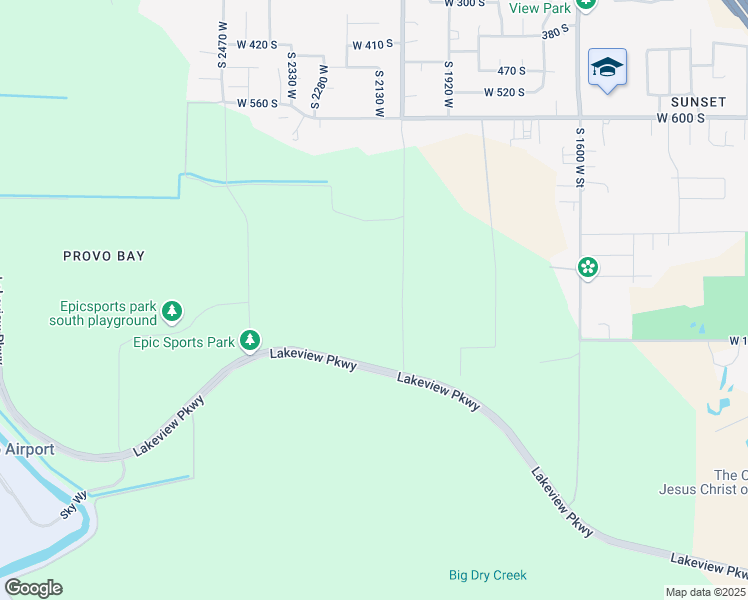 map of restaurants, bars, coffee shops, grocery stores, and more near 670-698 South 2050 West in Provo