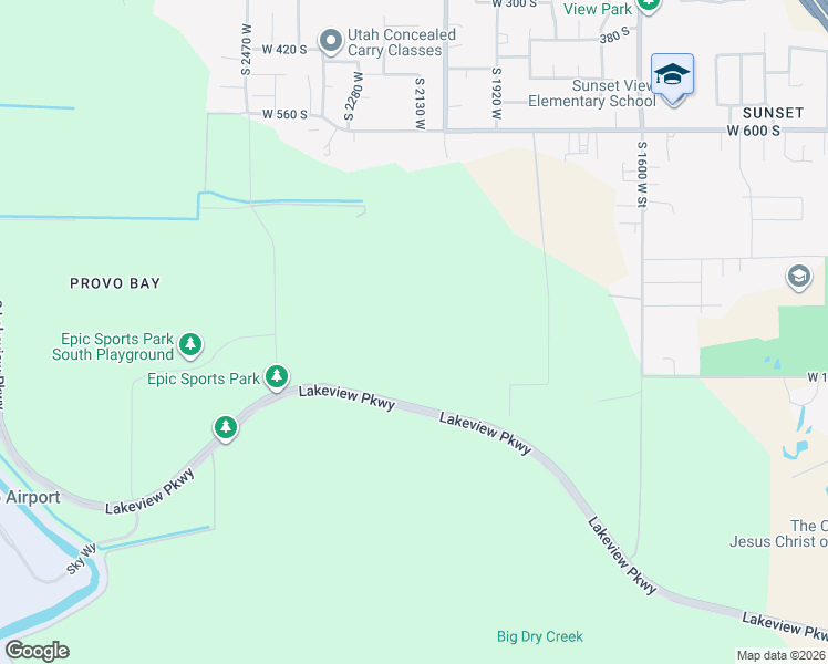 map of restaurants, bars, coffee shops, grocery stores, and more near 670-698 South 2050 West in Provo
