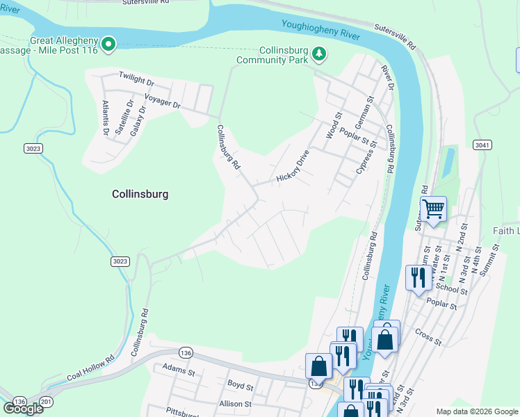map of restaurants, bars, coffee shops, grocery stores, and more near 119 Manor Drive in West Newton