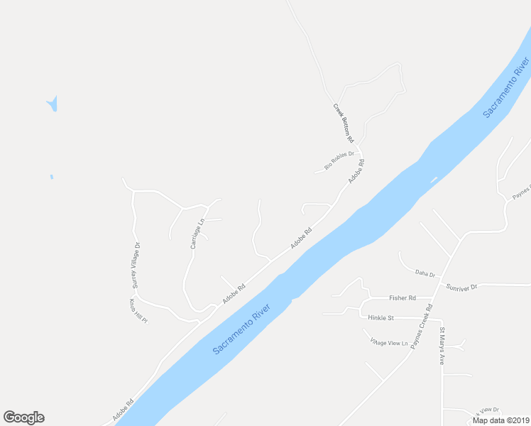 map of restaurants, bars, coffee shops, grocery stores, and more near 14640 River Oaks Drive in Red Bluff