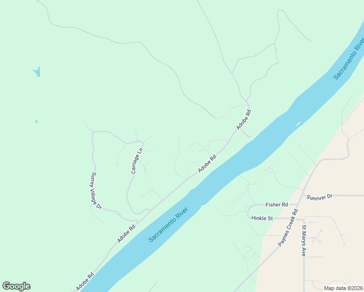 map of restaurants, bars, coffee shops, grocery stores, and more near 14640 River Oaks Drive in Red Bluff