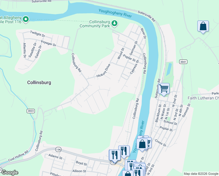 map of restaurants, bars, coffee shops, grocery stores, and more near 605 Manorview Lane in West Newton