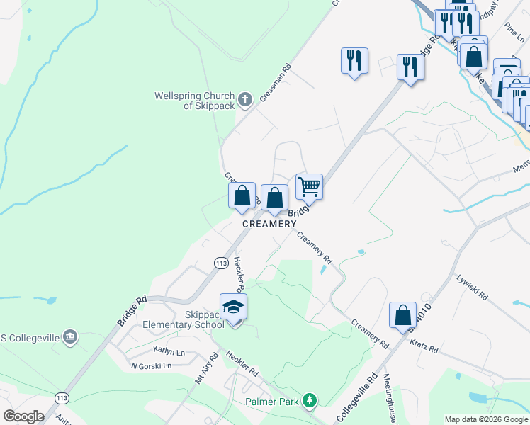 map of restaurants, bars, coffee shops, grocery stores, and more near in 