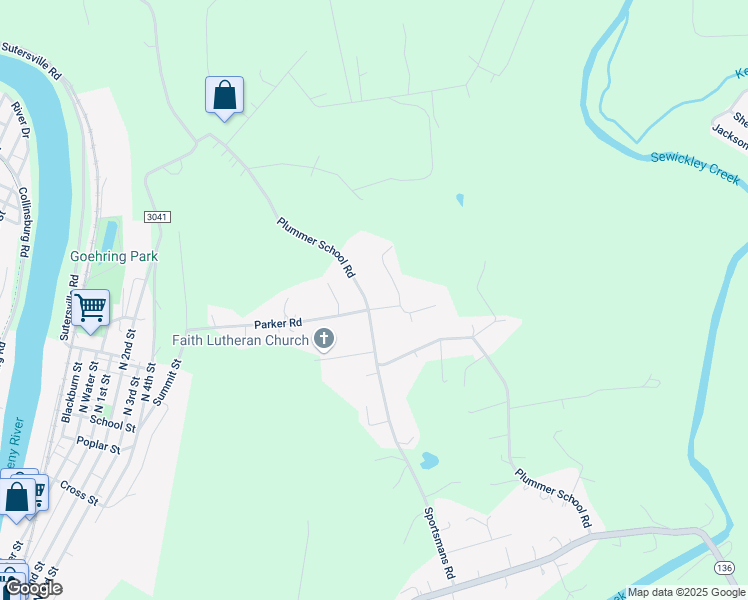 map of restaurants, bars, coffee shops, grocery stores, and more near 800 Plummer School Road in West Newton