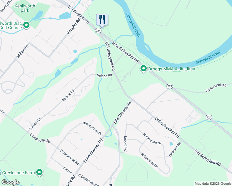 map of restaurants, bars, coffee shops, grocery stores, and more near 84 Wil-Be Drive in Pottstown
