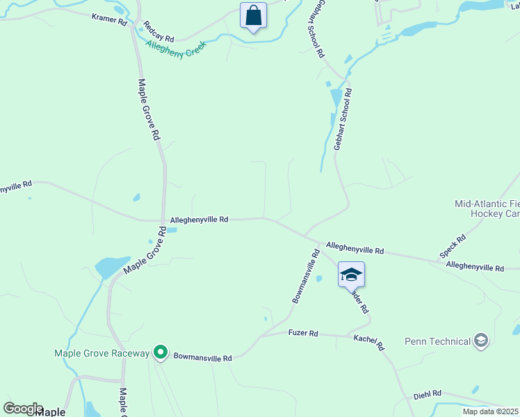 map of restaurants, bars, coffee shops, grocery stores, and more near 691 Alleghenyville Road in Mohnton