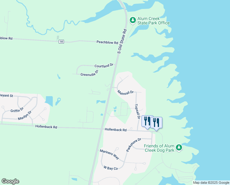 map of restaurants, bars, coffee shops, grocery stores, and more near 3896 Regatta Ct in Lewis Center
