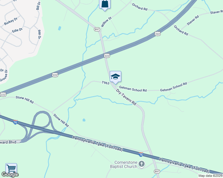map of restaurants, bars, coffee shops, grocery stores, and more near 1619 Dry Tavern Road in Denver